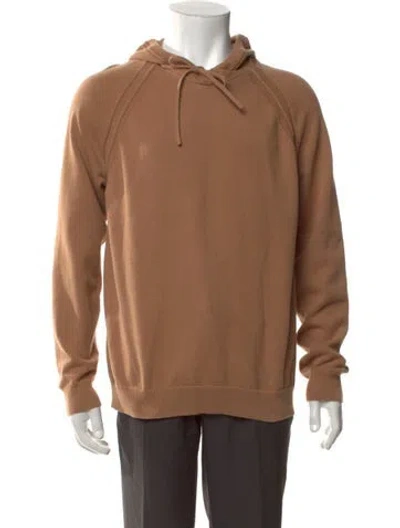 Pre-owned Saks Fifth Avenue Crew Neck Long Sleeve Hoodie In Neutrals