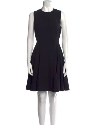 Pre-owned Saks Fifth Avenue Crew Neck Mini Dress In Black