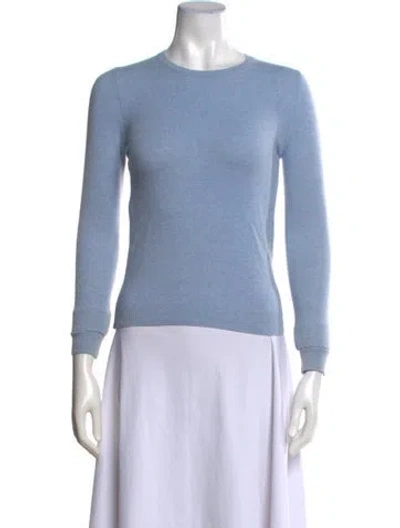 Pre-owned Saks Fifth Avenue Crew Neck Sweater In Blue