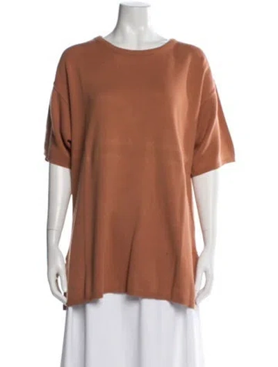 Pre-owned Saks Fifth Avenue Crew Neck Sweater In Brown