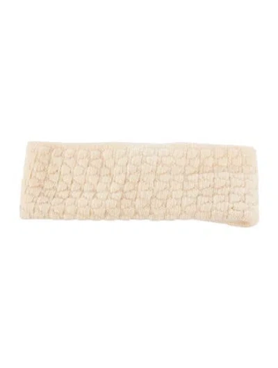 Pre-owned Saks Fifth Avenue Crotchet Headband In Neutral