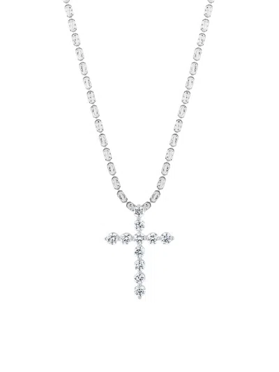 Saks Fifth Avenue Diamonds Women's 18k Gold & 1.16 Tcw Diamond Cross Pendant Necklace