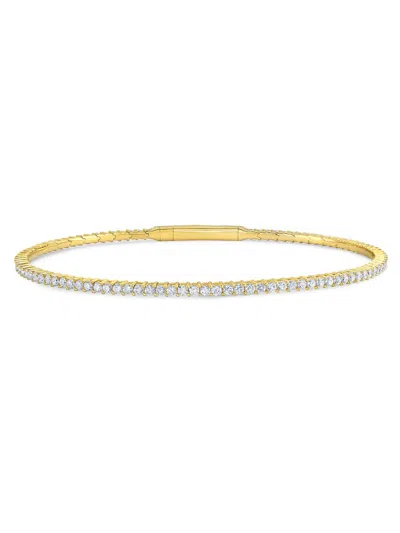 Saks Fifth Avenue Diamonds Women's 18k Gold & 1.64 Tcw Diamond Flexible Bangle