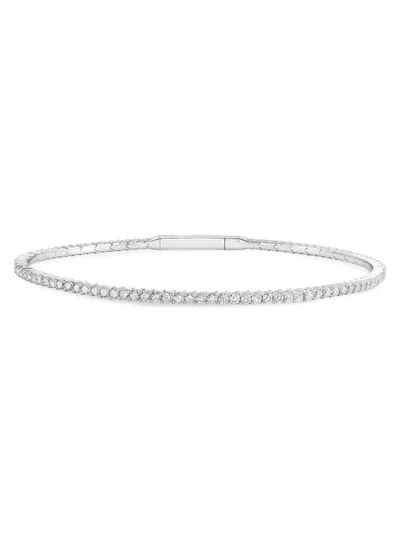 Saks Fifth Avenue Diamonds Women's 18k Gold & 1.64 Tcw Diamond Flexible Bangle
