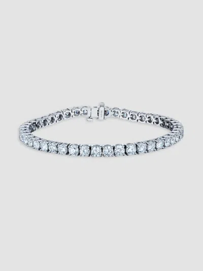 Saks Fifth Avenue Diamonds Women's 18k White Gold & 10.56 Tcw Diamond Tennis Bracelet In Multi