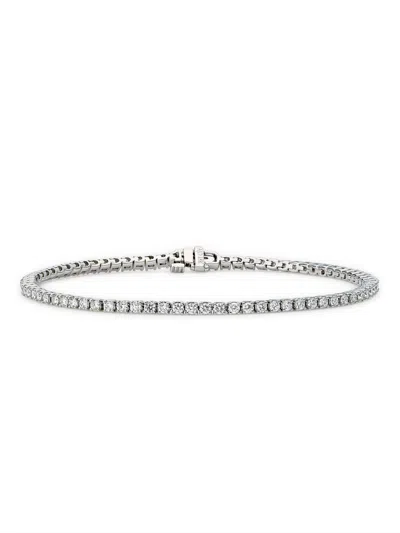 Saks Fifth Avenue Diamonds Women's 18k White Gold & 2.11 Tcw Diamond Bracelet