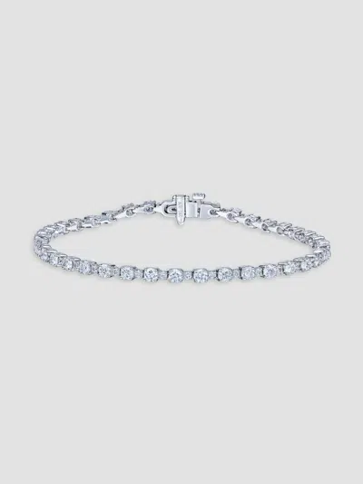 Saks Fifth Avenue Diamonds Women's 18k White Gold & 3.67 Tcw Diamond Bracelet In Silver