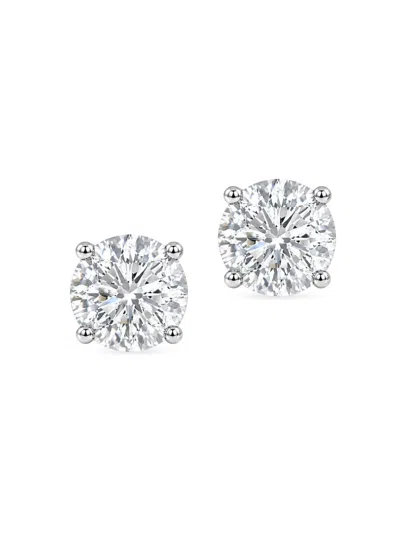 Saks Fifth Avenue Diamonds Women's 18k White Gold & 4.00 Tcw Lab-grown Diamond Stud Earrings