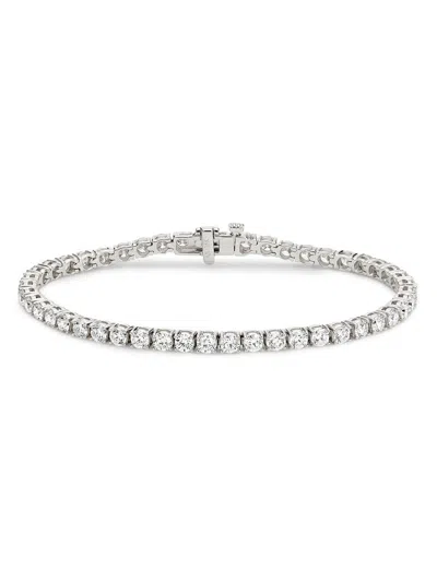 Saks Fifth Avenue Diamonds Women's 18k White Gold & 6.48 Tcw Diamond Tennis Bracelet