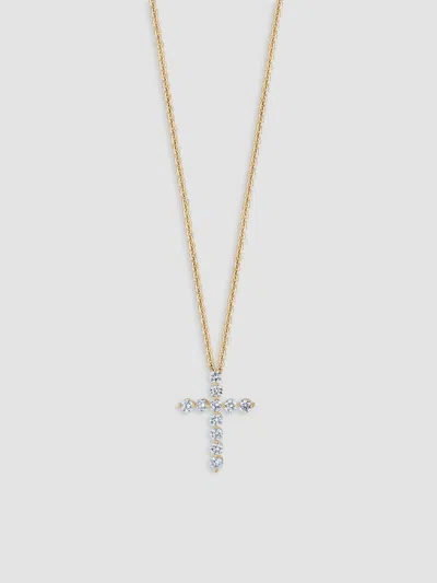 Saks Fifth Avenue Diamonds Women's 18k Yellow Gold & 0.33 Tcw Diamond Cross Pendant Necklace