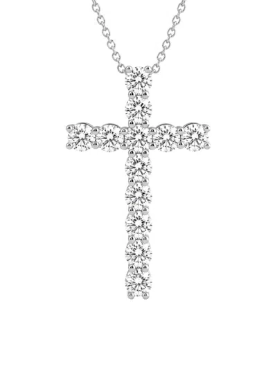 Saks Fifth Avenue Diamonds Women's 18k Yellow Gold & 1.00 Tcw Lab-grown Diamond Cross Pendant Necklace