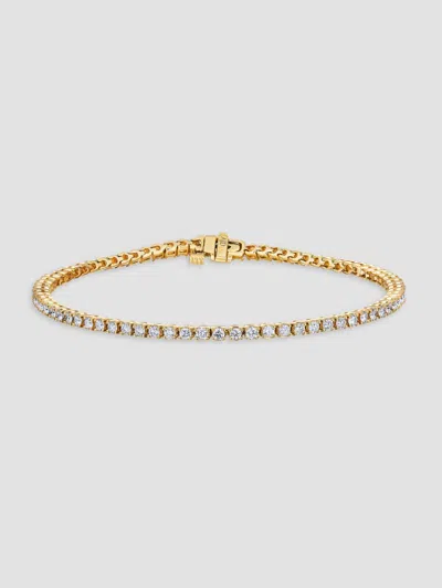 Saks Fifth Avenue Diamonds Women's 18k Yellow Gold & 2.11 Tcw Diamond Tennis Bracelet