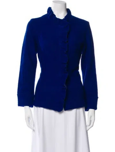 Pre-owned Saks Fifth Avenue Evening Jacket In Blue