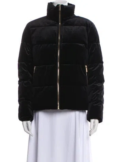 Pre-owned Saks Fifth Avenue Faux Fur Jacket In Black