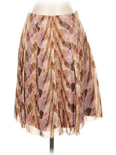 Pre-owned Saks Fifth Avenue Formal Skirt In Brown