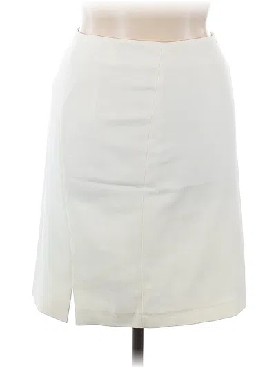 Pre-owned Saks Fifth Avenue Formal Skirt In White