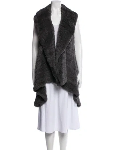 Pre-owned Saks Fifth Avenue Fur Fur Jacket In Gray