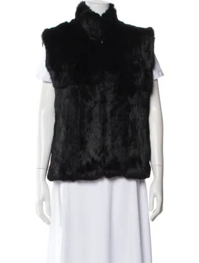 Pre-owned Saks Fifth Avenue Fur Jacket In Black