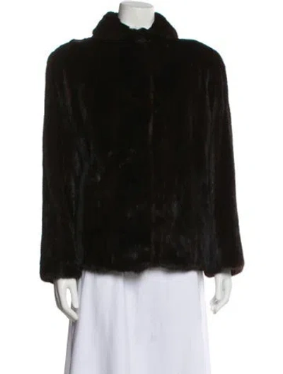 Pre-owned Saks Fifth Avenue Fur Jacket In Black