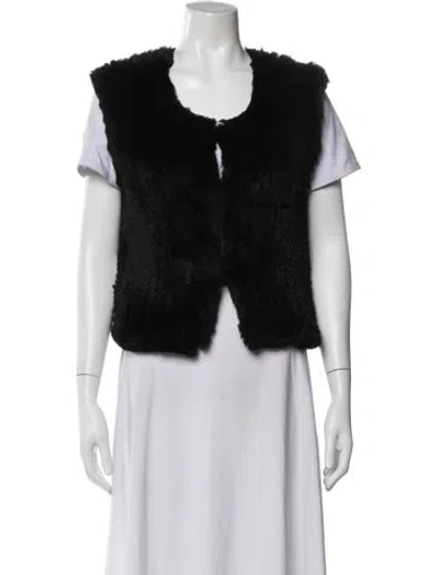 Pre-owned Saks Fifth Avenue Fur Jacket In Black