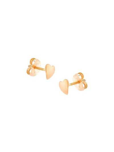 Saks Fifth Avenue Kids' Girl's 14k Yellow Gold Heart Stud Earrings