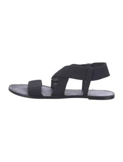 Pre-owned Saks Fifth Avenue Gladiator Sandals In Black