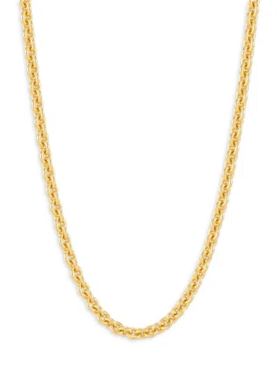 Saks Fifth Avenue Gos 18k Sterling Silver Goldplated Rolo Chain Necklace