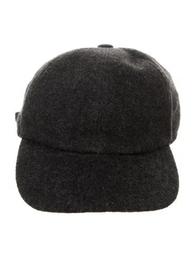 Pre-owned Saks Fifth Avenue Grey Woolen  Baseball Hat In Gray