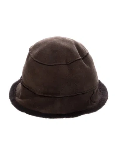 Pre-owned Saks Fifth Avenue Hat W/tags In Brown
