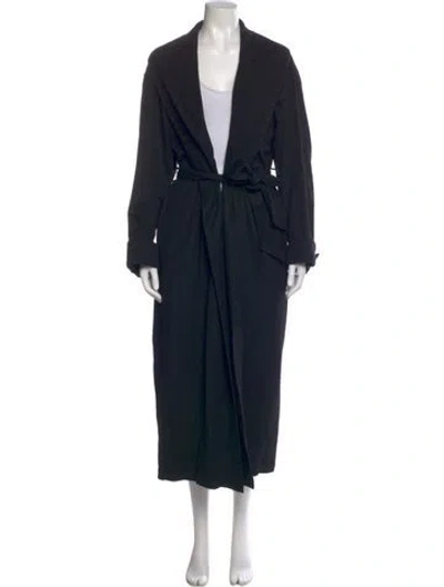 Pre-owned Saks Fifth Avenue Ing. Loro Piana & C. Cashmere Trench Coat In Black