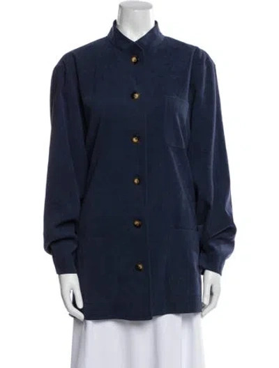 Pre-owned Saks Fifth Avenue Jacket In Blue