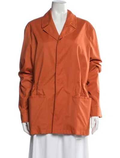 Pre-owned Saks Fifth Avenue Jacket In Orange