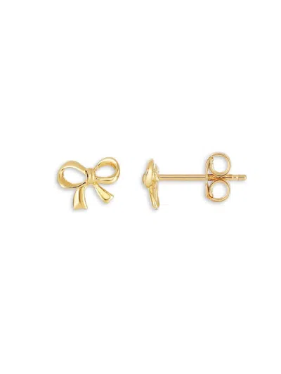 Saks Fifth Avenue Kid's 14k Yellow Gold Bow Stud Earrings
