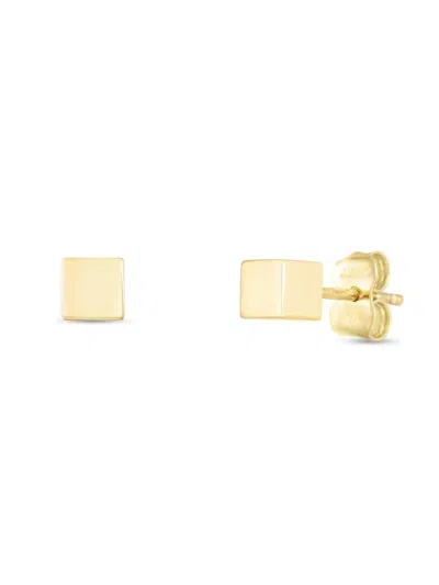 Saks Fifth Avenue Kid's 14k Yellow Gold Cube Stud Earrings