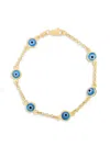 SAKS FIFTH AVENUE KID'S 14K YELLOW GOLD EVIL EYE BRACELET