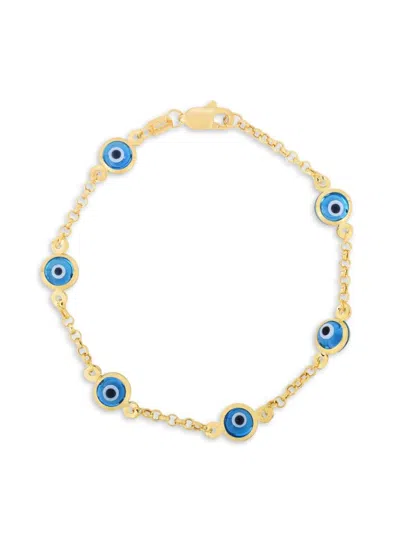 Saks Fifth Avenue Kid's 14k Yellow Gold Evil Eye Bracelet