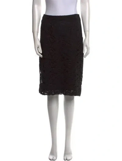 Pre-owned Saks Fifth Avenue Knee-length Skirt In Black