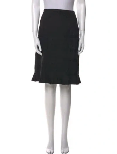 Pre-owned Saks Fifth Avenue Knee-length Skirt In Black