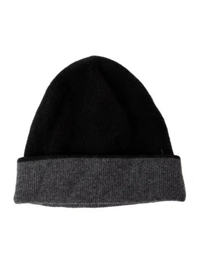 Pre-owned Saks Fifth Avenue Knit Beanie In Black