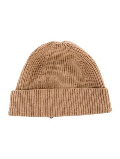 Pre-owned Saks Fifth Avenue Knit Cashmere Beanie  W/tags In Neutral