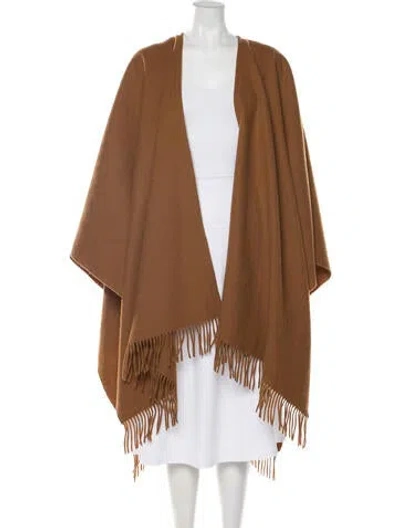 Pre-owned Saks Fifth Avenue Lambswool Shawl In Neutral