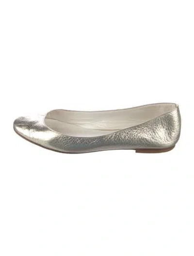 Pre-owned Saks Fifth Avenue Leather Ballet Flats In Multicolor