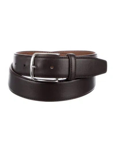 Pre-owned Saks Fifth Avenue Leather Belt In Black