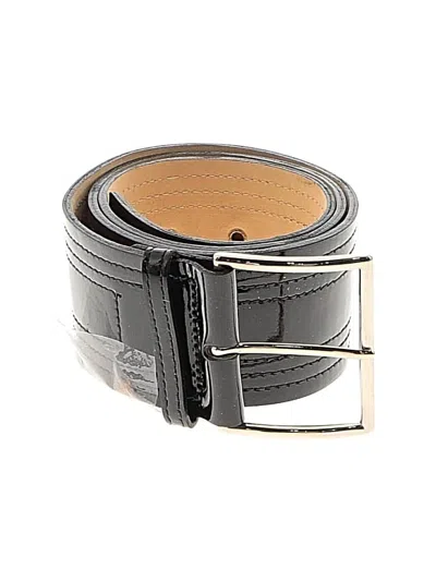 Pre-owned Saks Fifth Avenue Leather Belt In Black