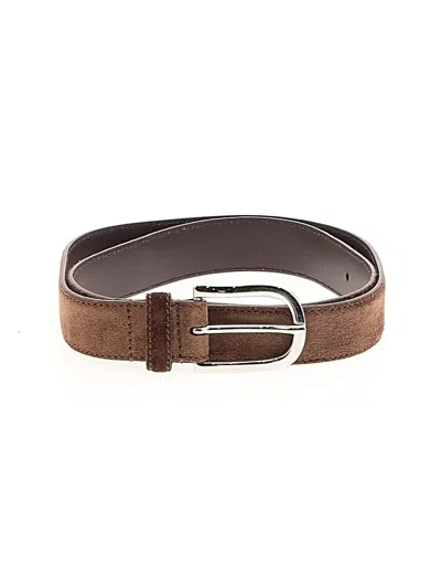 Pre-owned Saks Fifth Avenue Leather Belt In Brown