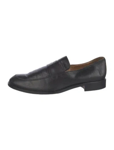 Pre-owned Saks Fifth Avenue Leather Dress Loafers In Blue