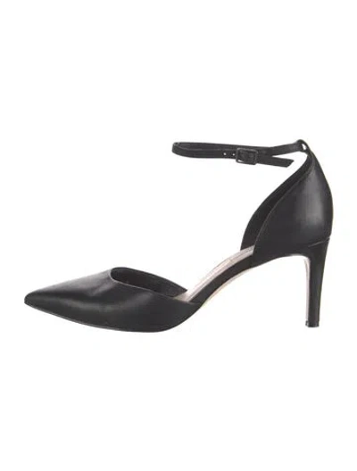 Pre-owned Saks Fifth Avenue Leather Pumps In Black