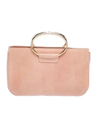 Pre-owned Saks Fifth Avenue Leather Top Handle Bag In Pink