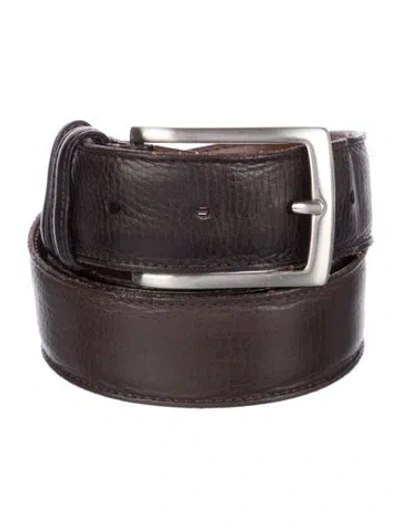 Pre-owned Saks Fifth Avenue Leather Waist Belt In Brown