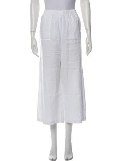 Pre-owned Saks Fifth Avenue Linen Pajamas In White
